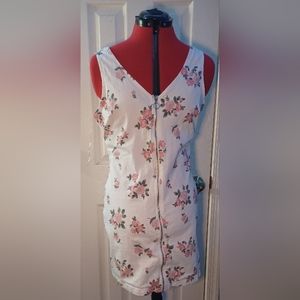 Floral zip up dress